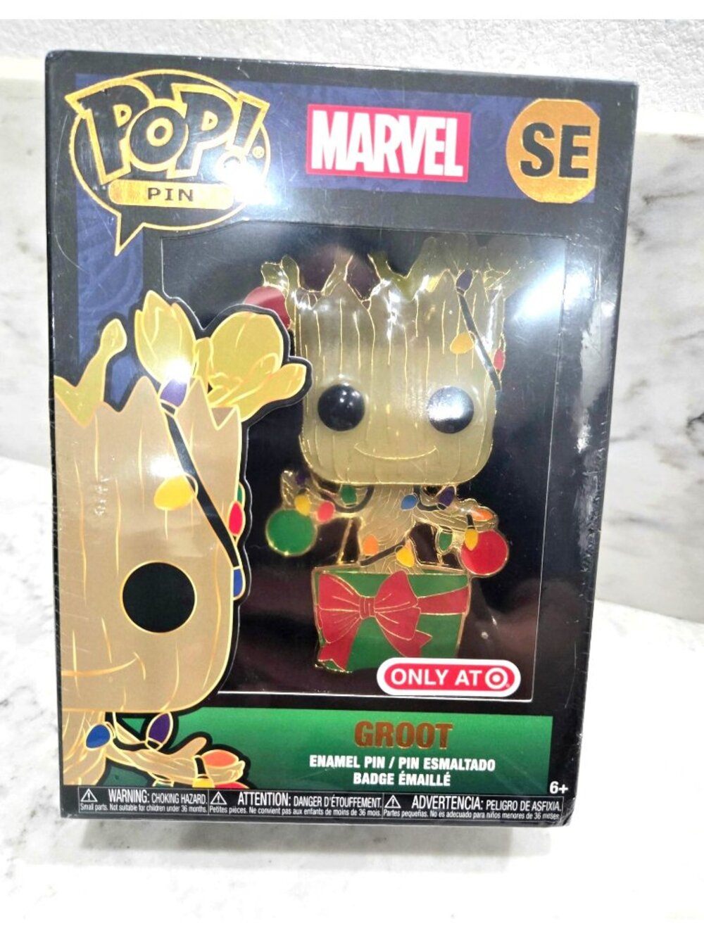 Marvel Pop! Groot Christmas Enamel Pin Special Edition with Removable Stand